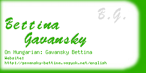 bettina gavansky business card